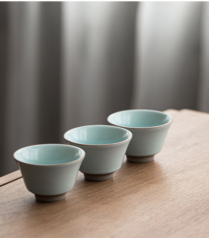 Open the slice your up with azure can raise your porcelain kung fu tea cups large personal cup ice crack glaze pure checking tea service master