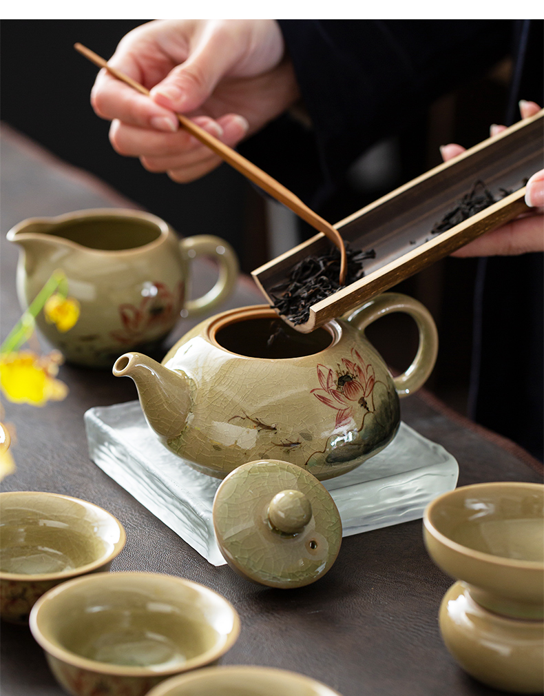 Ceramic hand - made tea set gift boxes of household contracted the up kung fu tea tea office whole sitting room