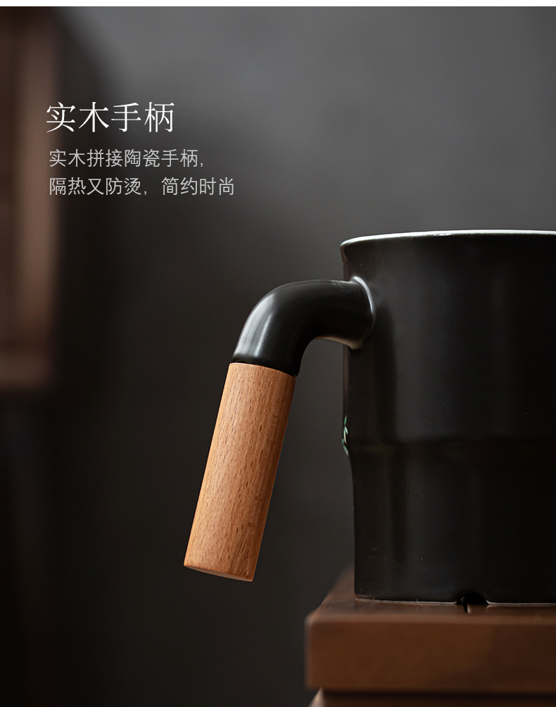 The see colour office of jingdezhen ceramic cup with cover manual separation of tea cups gift boxes of household water cup custom