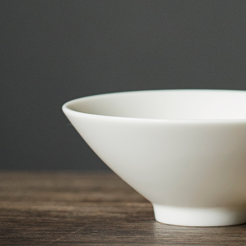Dehua lard white kung fu tea cups ceramic bowl sample tea cup single white porcelain tea set tea cup small hat cup master