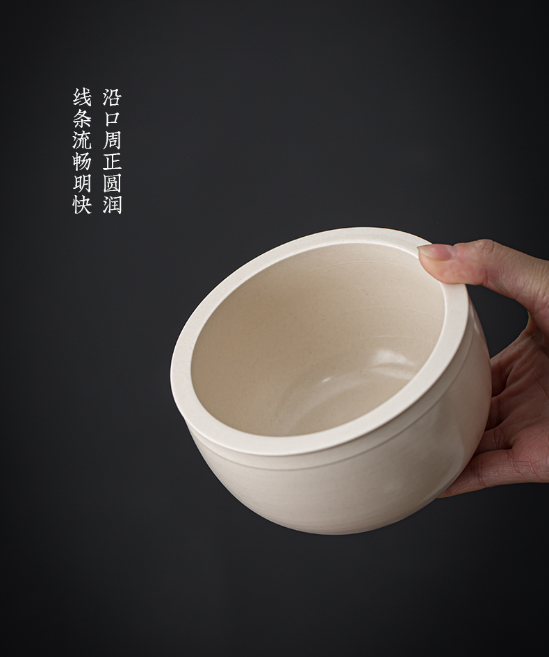 Plant ash building ceramic tea wash in hot water cylinder water jar with cover Japanese household tureen tea pot dry mercifully is little