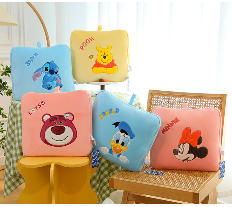 подушки-одеяла 米奇抱枕毯子二合一午休被子两用车载办公室空调毯被枕头午睡神器