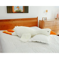 Белый длинный плюш Большой Гусь