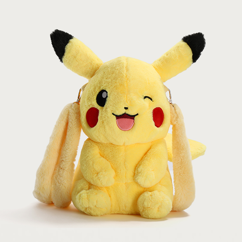 Authentic Pokémon Plush Toy Cute Pikachu Doll Pillow Women's Bag Versatile and Adorable
