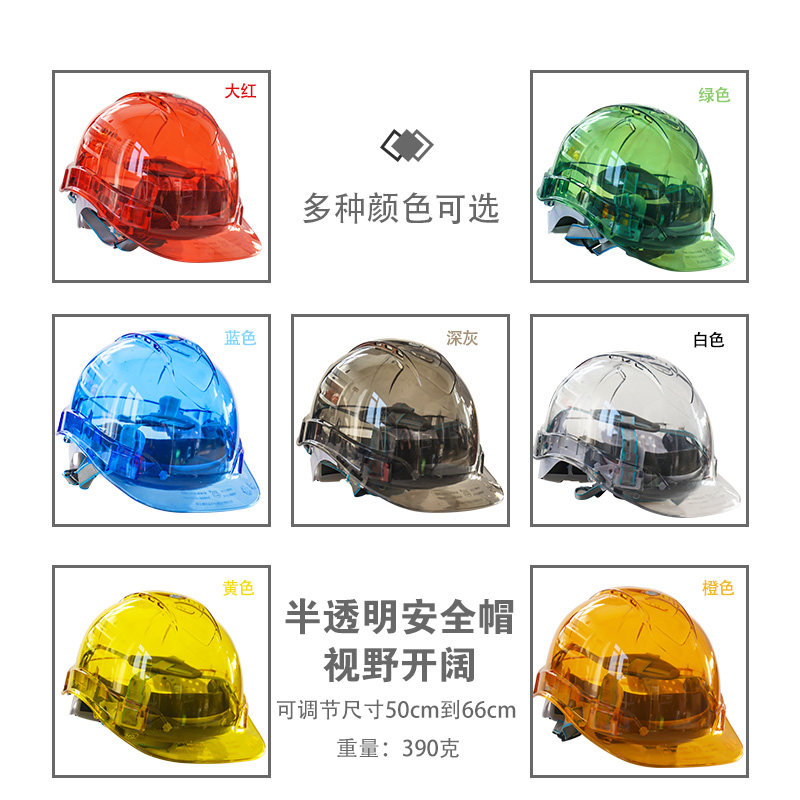 Patent product new transparent safety helmet anti smashing and pressure resistant visible constructi