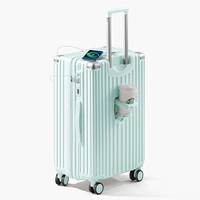 Мятно-зеленый (двойное закрытое отделение для сухой и влажной воды + тормозное колесо-амортизатор + двухслойная взрывозащищенная молния + задний подстаканник + интерфейс USB)