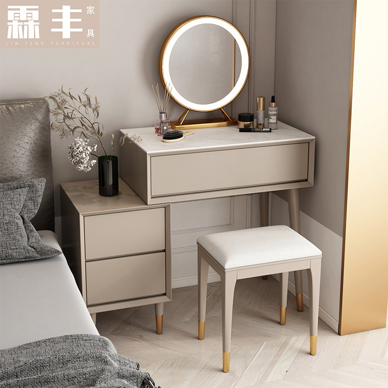 Light Extravagant Rock Board Makeup Desk Bedroom style minimalist about 2021 new net red ins wind small makeup table mini desk