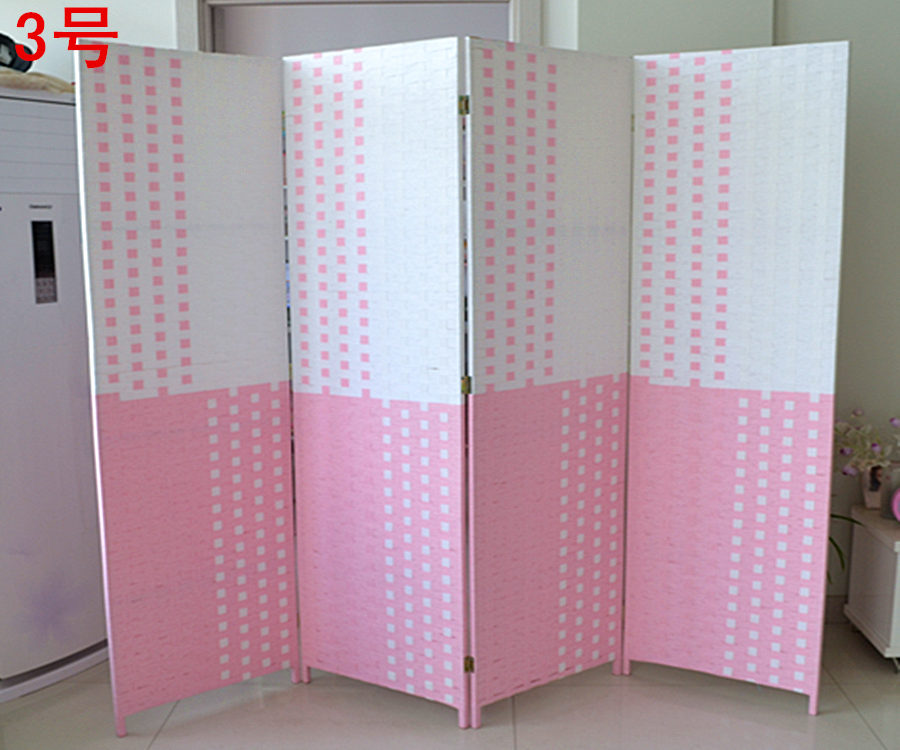 Rơm màn hình mây gỗ gấp màn hình văn phòng khách sạn màn hình di động thời trang phòng khách hiên phù hợp thay đồ - Màn hình / Cửa sổ mẫu bình phong đẹp