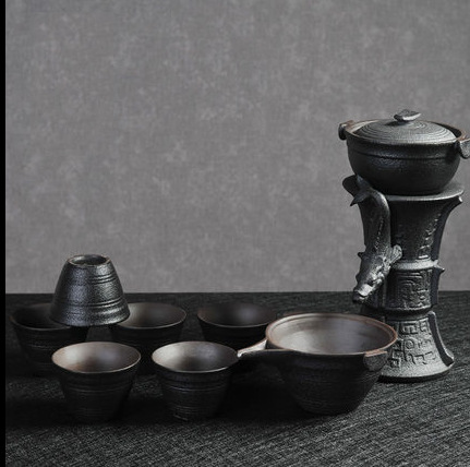 Coarse pottery of black dragon automatically kung fu tea set a complete set of lazy people against the hot tea tureen belt filter gift boxes