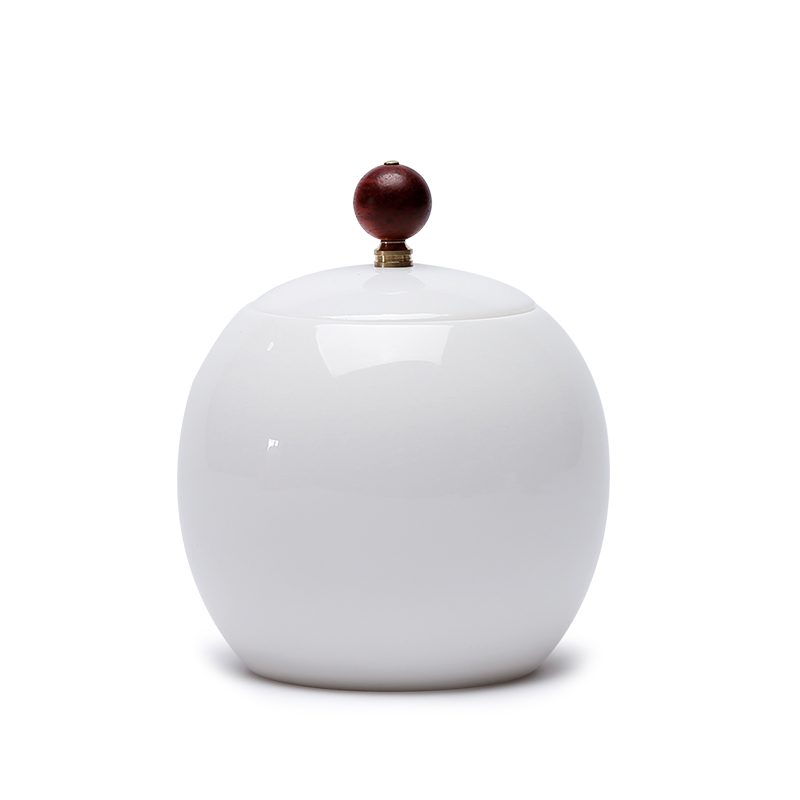 White porcelain tea pot ceramic seal mini small portable travel POTS of tea tins tea box