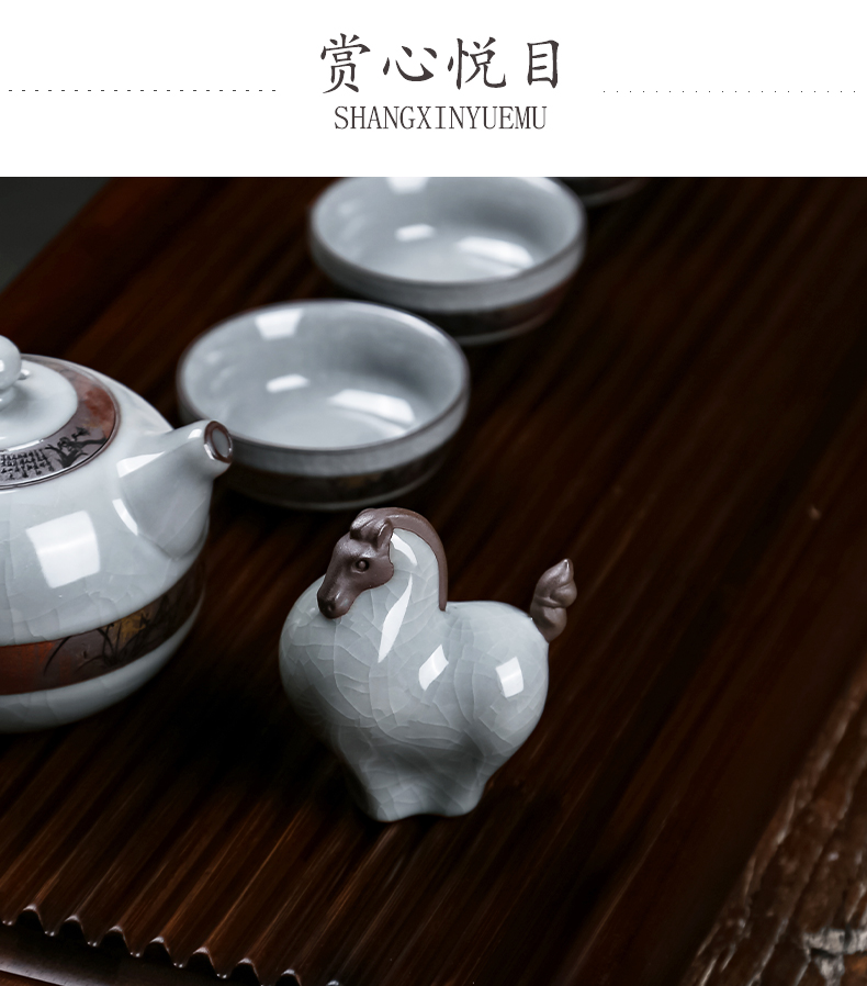 Year of the rat ferro, ShouXi goods wufu pig Year tea pet accessories purple sand tea tray was furnishing articles play cartoon creative tea to keep