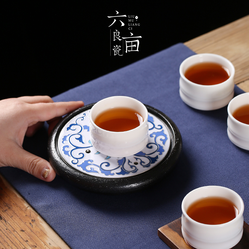 Ceramic pot bearing colored enamel dry terms Taiwan tea tray storage the cup mat the teapot tea saucer seats tea accessories