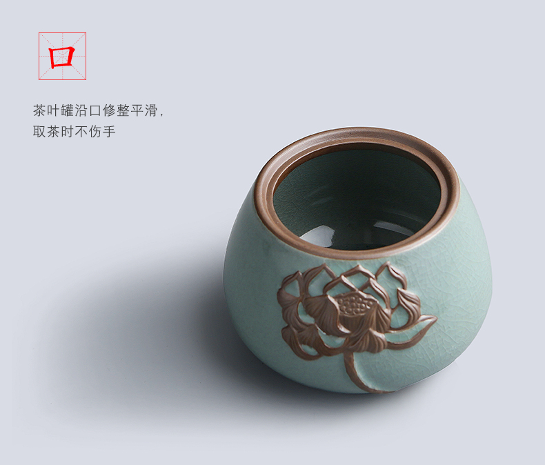 Elder brother up caddy fixings ceramic seal tank large coarse TaoCun tank celadon puer tea in large yards household caddy fixings
