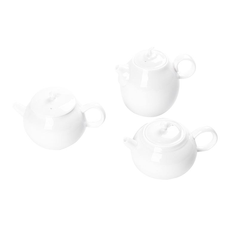 White porcelain ceramic teapot tea kettle suet jade single pot home tea kungfu tea jade porcelain tea set