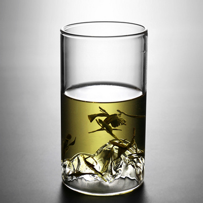 Creative Little Mountain Peak Glass Cups Heat Resistant with Drinking Water Cups Handmade Transparent Office Home Tea Cup Green Tea Cups