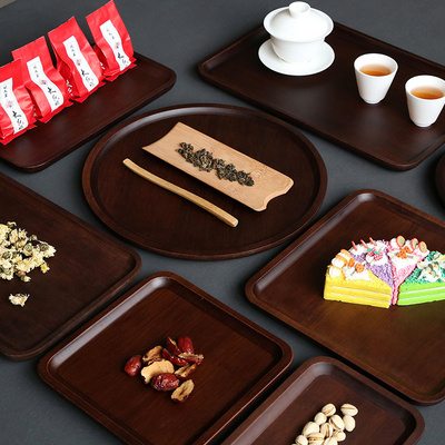 Tea Tray Monolayer Pot Torato Rectangular Home Dry Bubble Table Hotel Heavy Bamboo Tray Solid Wood Jug Bearing