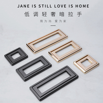 Punch-free clamshell handle Wardrobe door invisible handle Drawer dark handle Modern simple ultra-thin handle Flat handle