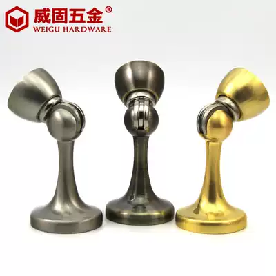 (Weigu) Stainless steel solid door suction wall suction dual-purpose super suction green bronze brushed gold door touch