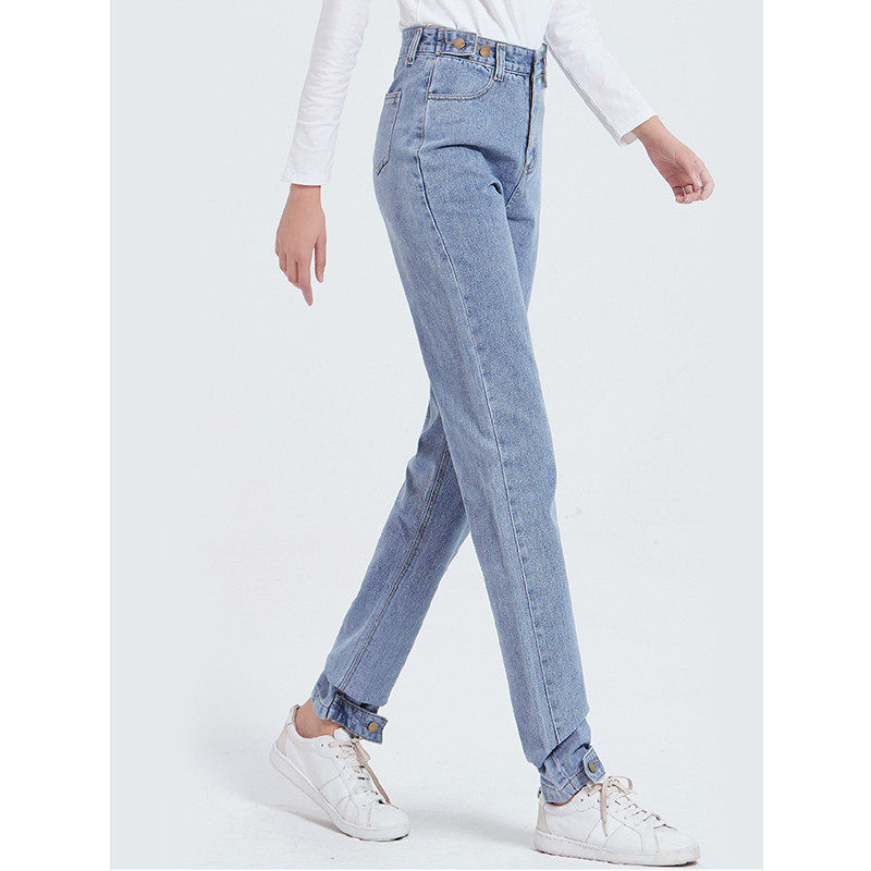 Summer thin 175 tall taller girls long pants lengthened jeans slim fit adjustment Soft Loose Straight Drum Pants