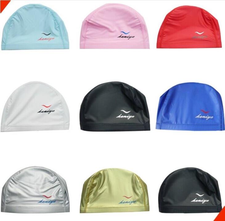 Niña PU pure colour monochromatic ribum outer rubber swimming cap with no head swimming cap swimming cap