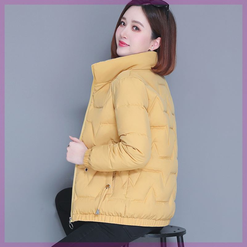 Winter thickened warm upright collar 100 hitch short cotton clothing Han version sashimi jacket foreign air fashion lady short cotton padded jacket-Taobao