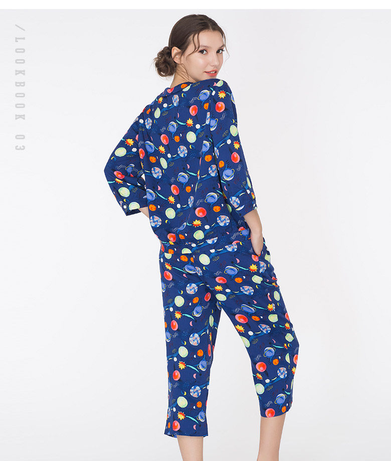 Pyjama pour femme en Viscose à manches - Ref 2992843 Image 12