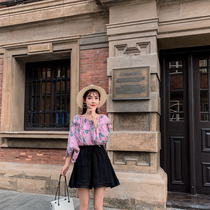 Double chiffon shorts women Summer 2019 new high waist slim Korean loose wide leg pants casual mesh dress a skirt