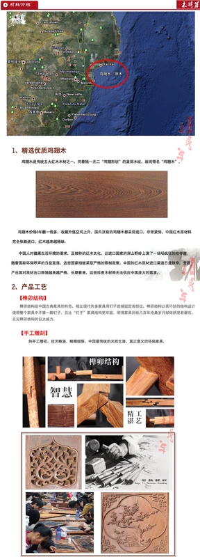 Gỗ Mahogany Trung Quốc trường hợp gỗ rắn trường hợp cho bàn khắc hoa hiên bàn gà cánh gỗ trường hợp đầu phẳng trường hợp hương - Bàn / Bàn