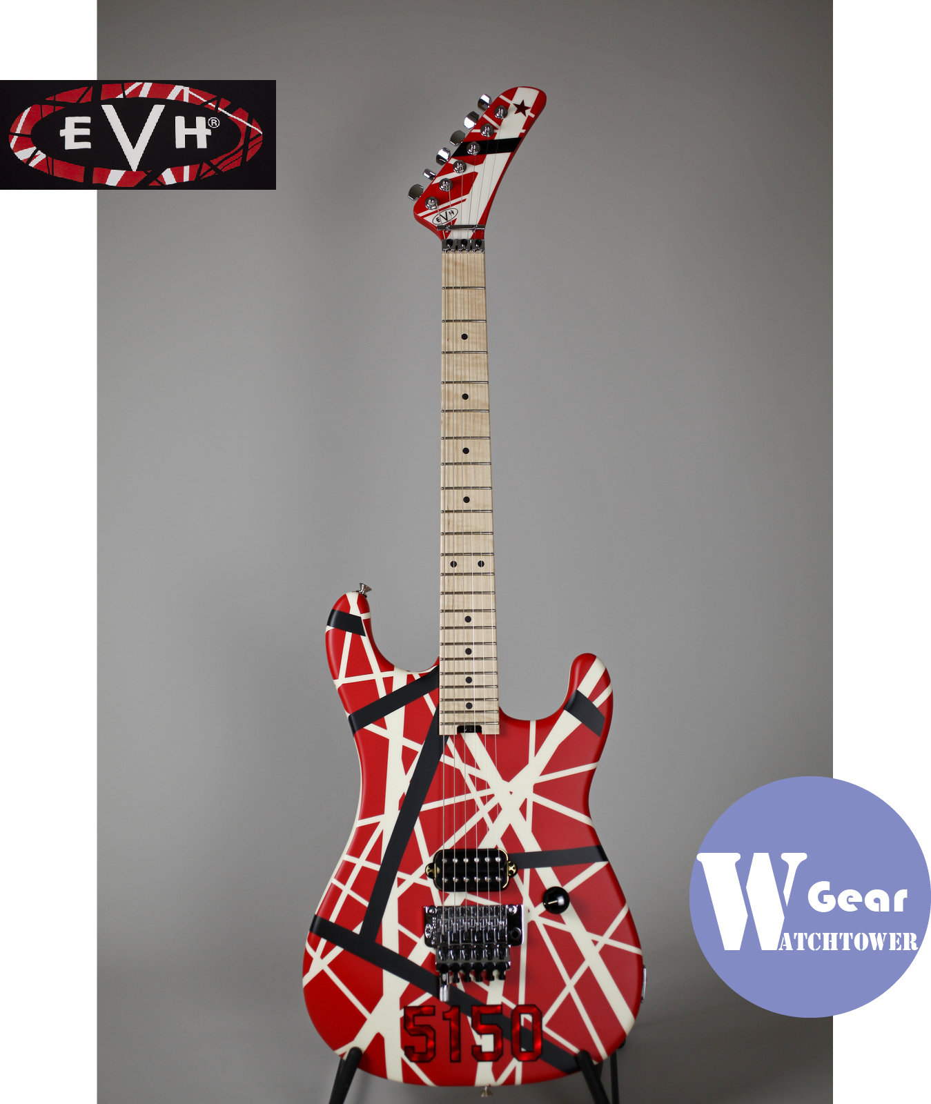 Licensed EVH Striped 5150 Mexican Electric Guitar Van Halen Van Halen