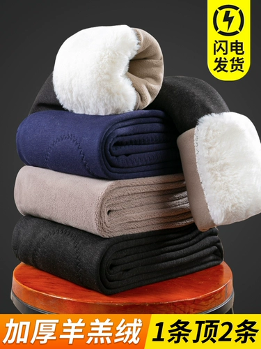 Удерживающие тепло утепленные штаны, бархатное шерстяное термобелье