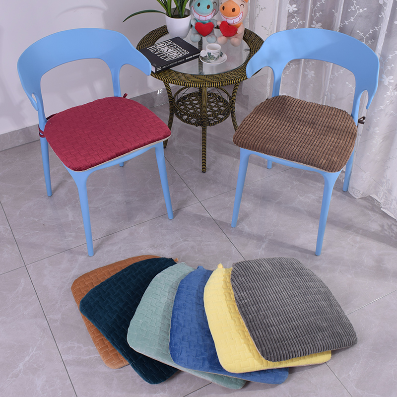 Plastic Nordic horn chair cushion thick horseshoe seat cushion chair cushion dining seat cushion warm removable wash non-slip