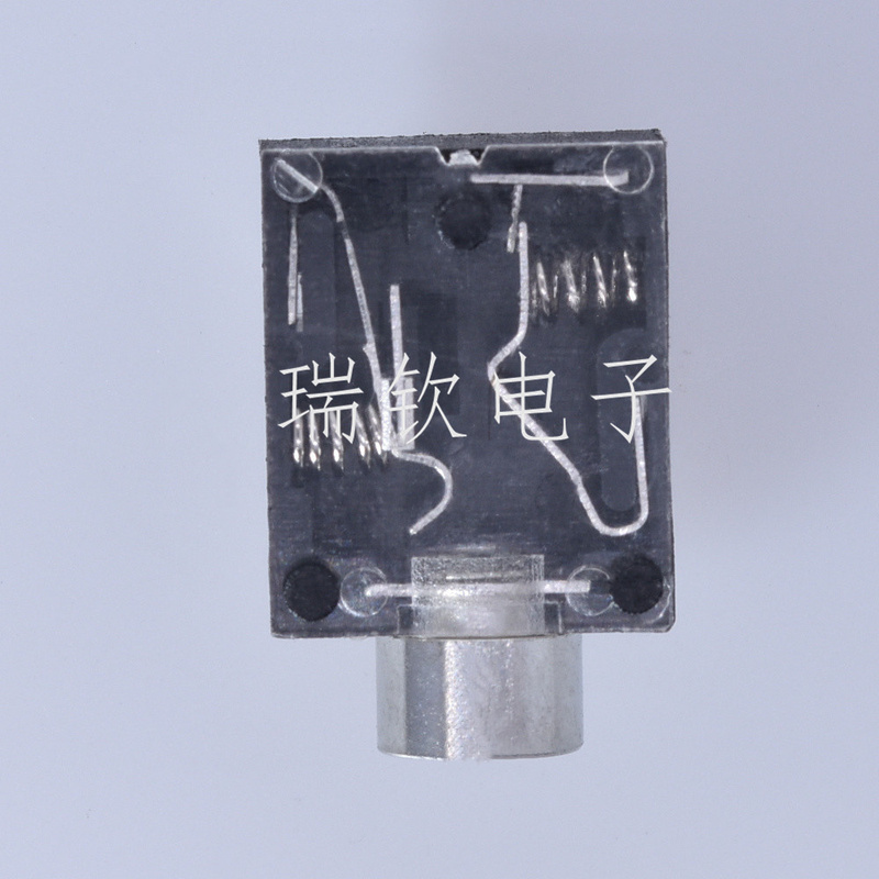 3.5mm Headphone Socket Pj-324M Audio Power Jack Pj324 Optical Hole Non-Threaded Five-Pin Transparent Cover