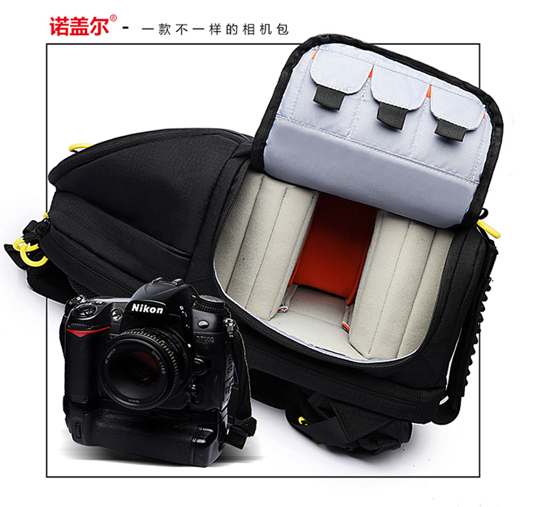 Nhiếp ảnh đôi vai ba lô đa chức năng nhân viên an ninh và phụ nữ mở bên bộ nhớ cache Canon Nikon SLR túi máy ảnh dung lượng lớn - Phụ kiện máy ảnh kỹ thuật số ba lo may anh