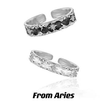 Black and White Ring with a High-End Feel, Niche Design, Simple Couple Rings for Men and Women, Minimalist Style, Open-Ended Index Finger Ring