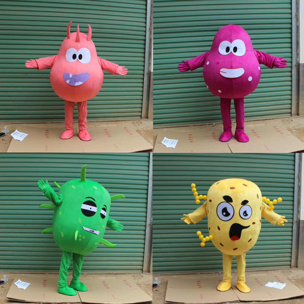 ウイルス漫画マスコットコスチューム、細菌マスコットコスチューム、学校行事パフォーマンス小道具コスチューム、大人用ウォーキングコスチューム、子供服