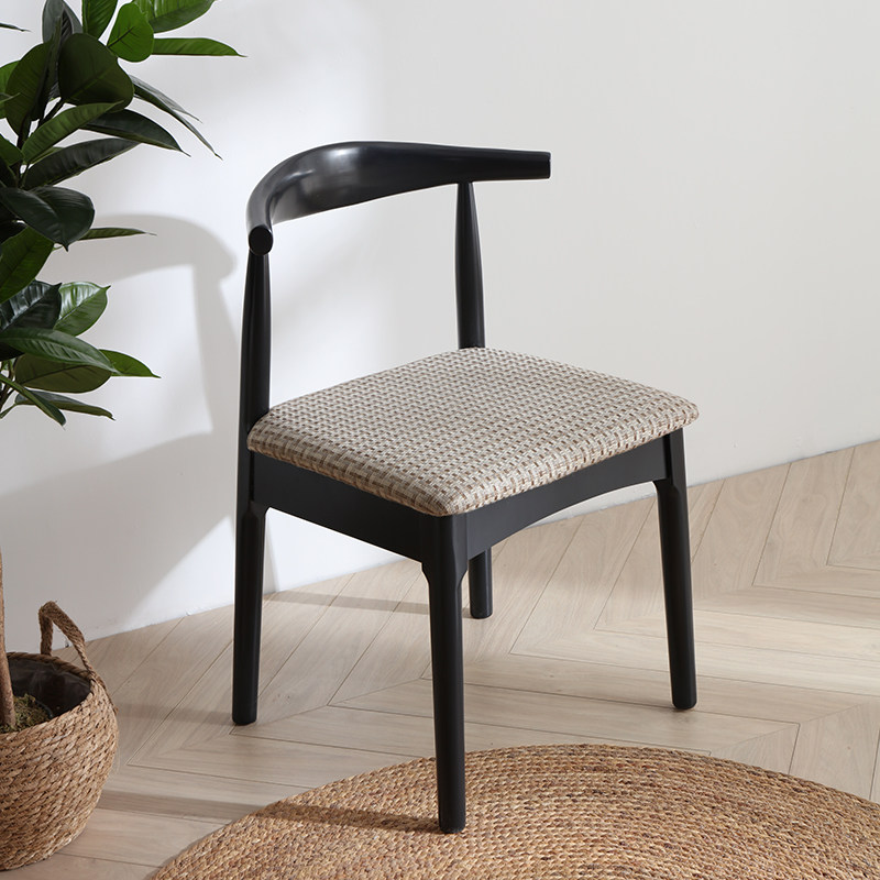 Horn Chair Solid Wood Chair Home Learning Backrest Brief modern Nordic book table and chairs Makeup Chair Book Room Casual Chair