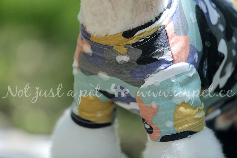 UNPET Breguet Pet Dog Dress Summer Dress Casual Teddy Bear Bear Ngụy trang Áo thun thể thao ngắn tay - Quần áo & phụ kiện thú cưng quần áo cho chó phốc sóc