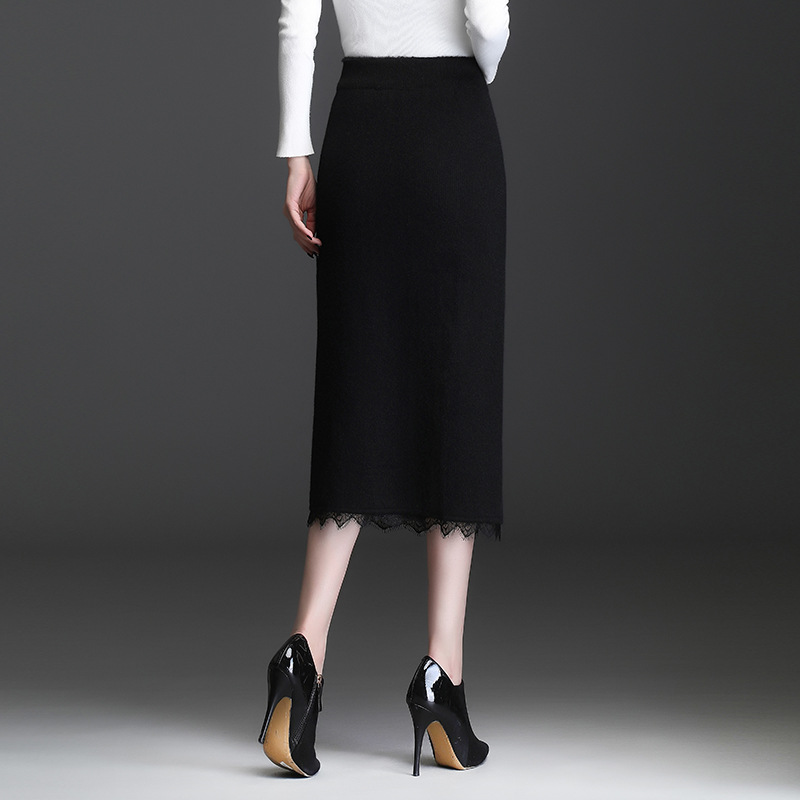 Tide Ocnltiy Spring Bag Road Irregular A-Length Dress High Waist Skirt Half-body Commuter Skirt