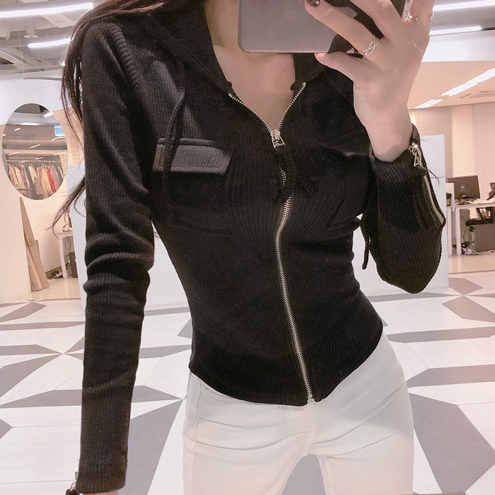 Tide Ocnltiy Spring and Autumn New Sweater Short Cover Short Cover Costume