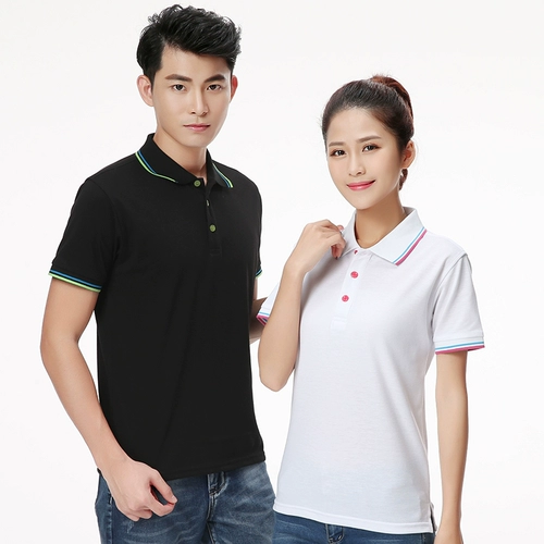 Хлопковая футболка polo, летний комбинезон подходит для мужчин и женщин, футболка с коротким рукавом, делается под заказ, короткий рукав, с печатью вашего логотипа