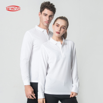 Long sleeve polo shirt custom T-shirt mens and womens work clothes custom cultural advertising shirt staff factory clothing printing logo logo