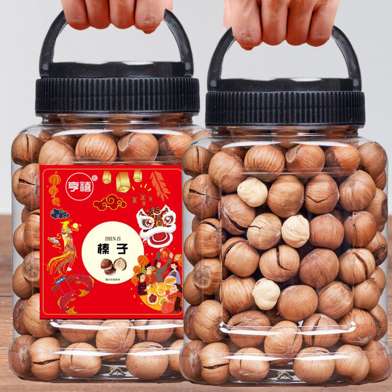 Thyme hazelnut nut snacks dried fruit fried stock fruit opening canned large grain 500g original taste Northeastern terrafic-Taobao