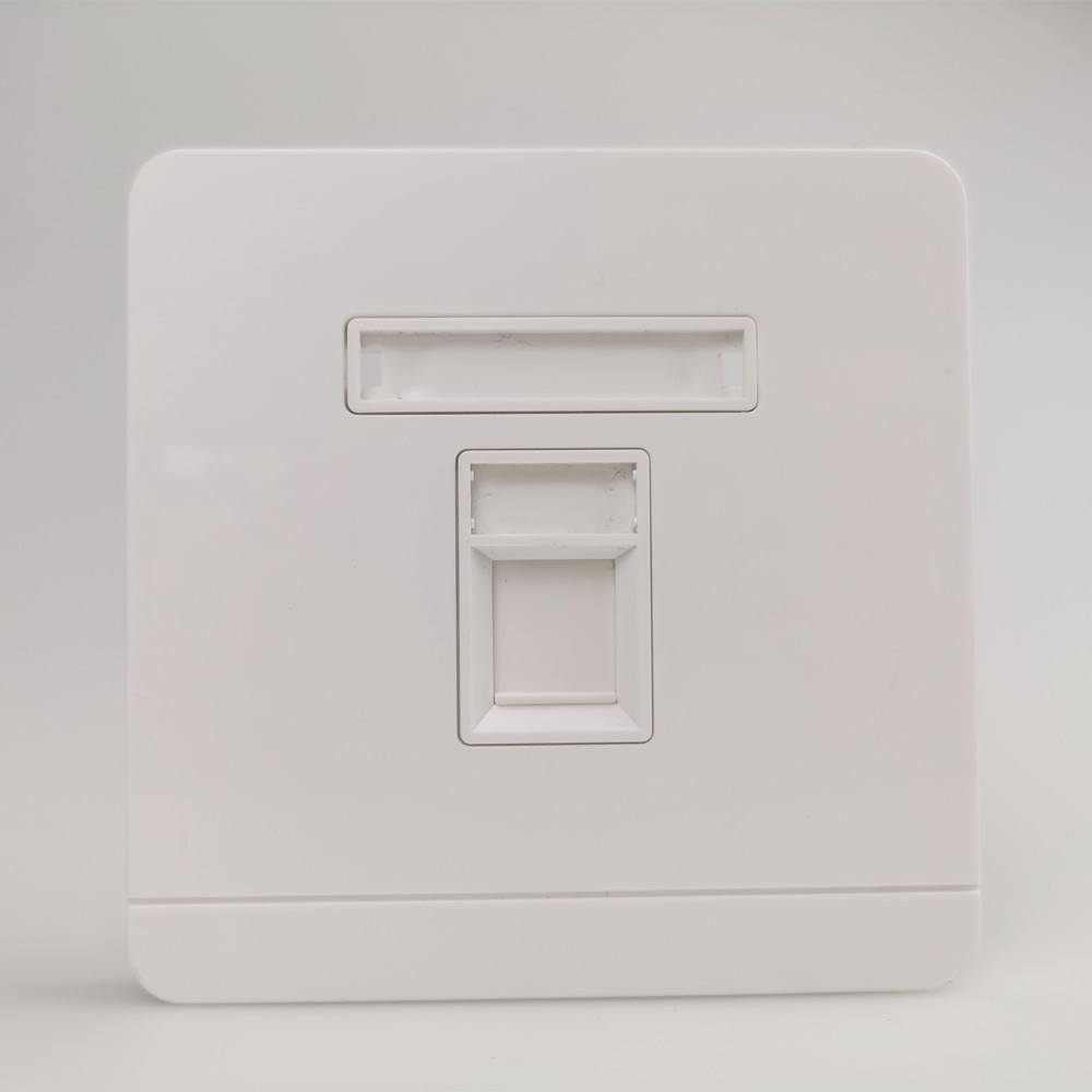 Type 86 single-mouth double-port Internet information panel RJ45 one thousand trillion CAT6 Internet interface panel socket computer embedded