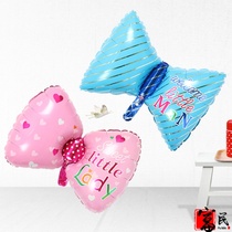 2020 new baby birthday 100 days decorative bow aluminum film balloon butterfly aluminum foil balloon