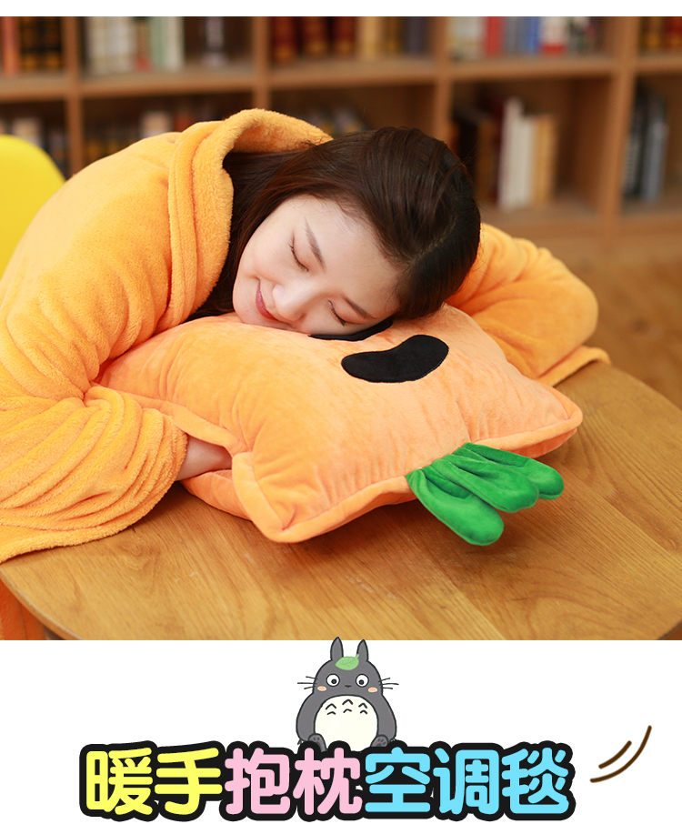 Dễ thương gối chăn ấm ba văn phòng ngủ gối gối xe sofa đệm điều hòa không khí chăn ba trong một - Trở lại đệm / Bolsters gối vuông sofa