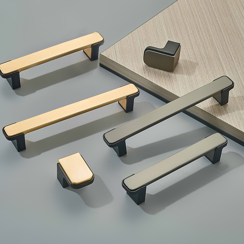 Modern minimalist light lavish grey handles Mediterranean Nordic furniture Drawers Shoes Overall Cupboard Wardrobe Doorknob Gold