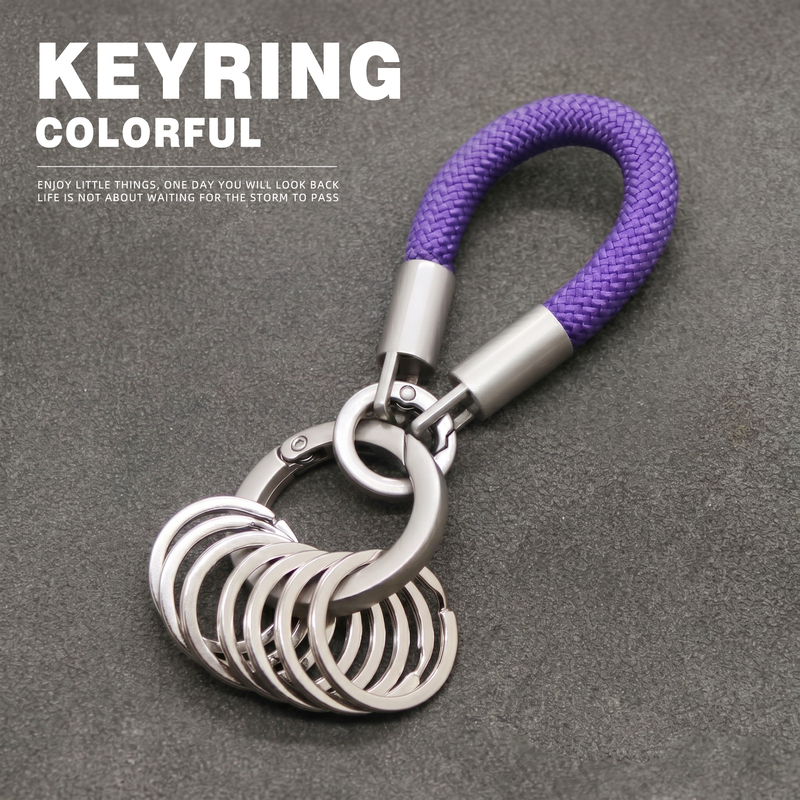 High-End Keychain with Multiple Loops, Multifunctional Classification Management Tool, Detachable Key Chain, Braided Rope, Durable High-End Keychain with Multiple Loops, Multifunctional Classification Management Tool, Detachable Key Chain, Braided Rope, Durable
