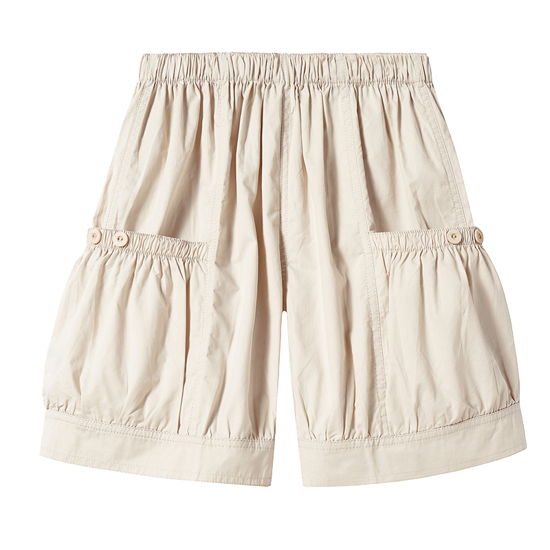 Summer pure cotton elastic high waist women's shorts environmentally friendly natural new elastic mom loose casual fashion comfortable home S1