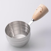 Spot Japanese-made happy kitchen stainless steel tableware solid wood handle measuring spoon measuring cup import