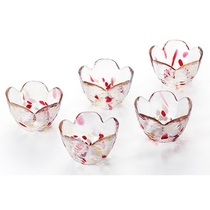 Japans Tsutsuka nitrate aderia flower shape small bowl with sauce small Bowl 5 groups
